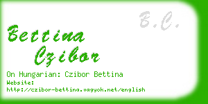 bettina czibor business card